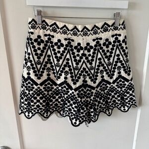 Zara embroidered shorts